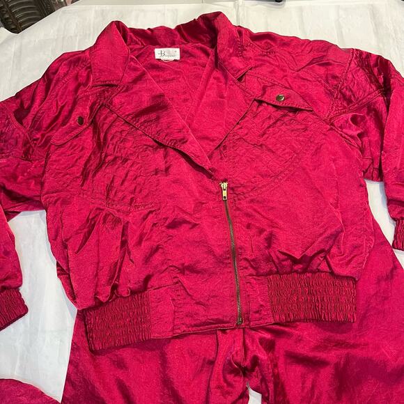 Vintage 80's Satin Tracksuit Small - Picture 3 of 12